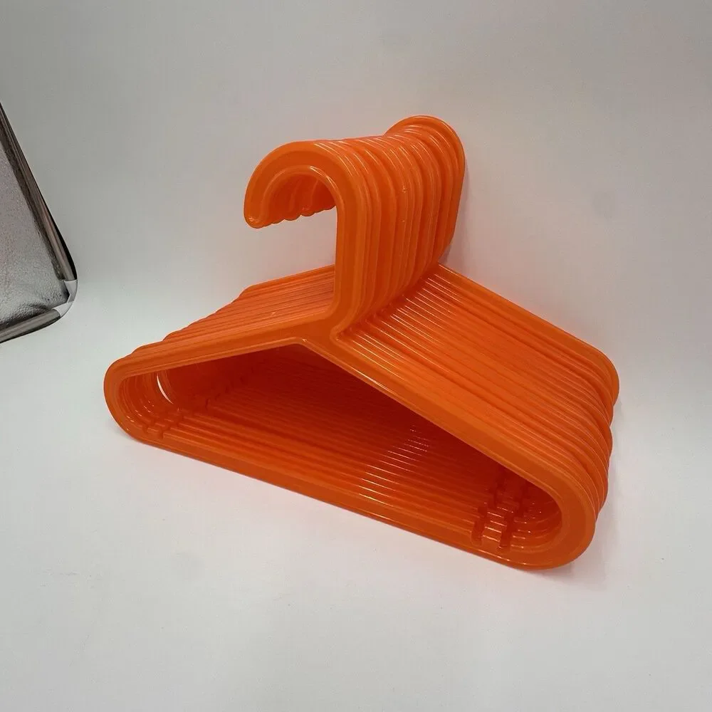 IKEA BAGIS Childrens Clothes Hangers Anna Efverlund Orange Lot of 22 Vintage